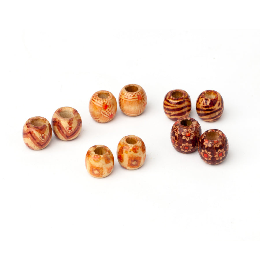 Fa hajgyöngy nagy AFROline (10db)