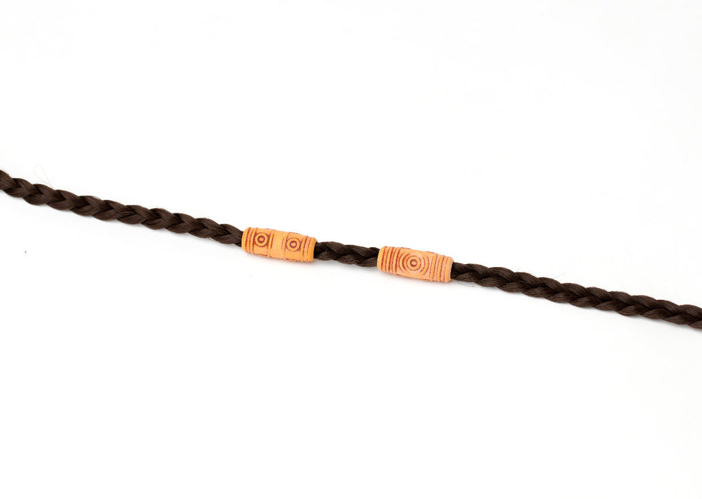 Hair bead ceramic, elongated AFROline (1pc)