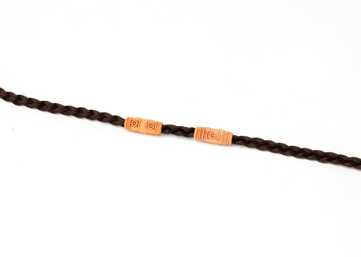Hair bead ceramic, elongated AFROline (1pc)