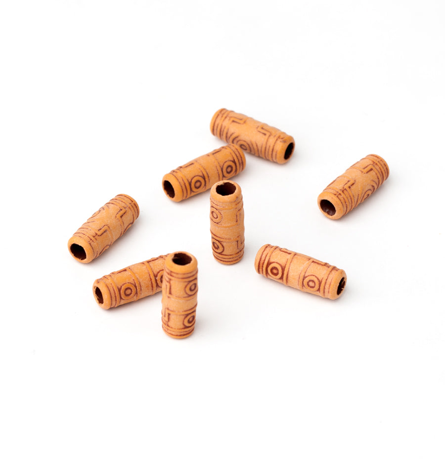 Hair bead ceramic, elongated AFROline (1pc)