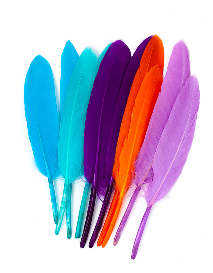 Hair product colored feather hair ornament orange AFROline (1pc)